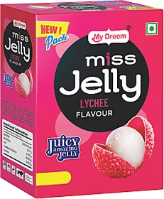 MyDreem Miss Jelly Lychee Flavor, Smooth  Jiggly Candy Treat for Kids  Adults 85 Pcs in Each box Pack of 1