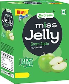 MyDreem Miss Jelly Green Apple Flavor, Smooth  Jiggly Candy Treat for Kids  Adults 85 Pcs in Each box Pack of 1