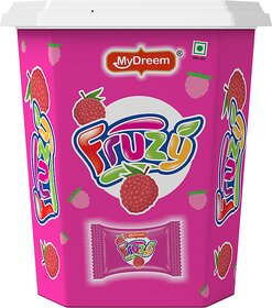 MyDreem Lychee Fruzy Jelly  Sweet Fruity Snack for Kids and Adults  Party and Dessert Treat, 175 Pcs in Each Box