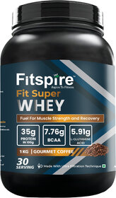 Fitspire Fit Super Gourmet Coffee Whey Protein 1kg 35g Protein per 100g