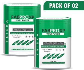Friska Fabpro XP Whey Power for General Weakness Pure Vegetarian Whey Protein Flavour Vanilla Pack of 2 400gm