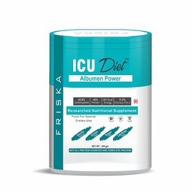 Friska ICU Diet Albumen Power Researched Nutritional Supplement for ICU Patient Flavour Vanila  Pack of 1 200gm each