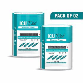 Friska ICU Diet Albumen Power Researched Nutritional Supplement for ICU Patient Flavour Vanila  Pack of 2 200gm each