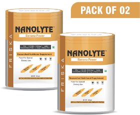 Friska Nano Lyte Banana Power Researched Nutritional Supplement Flavour Vanila Pack of 2200gm each