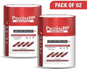 Friska PrutiinaHP Albumen Power HighProtein Nutritional Supplement Weight Gainers Mass Gainers Delicious Flavour Vanilla Pack of 2  200gm each