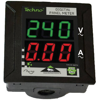Techno Single Phase Volt Amps Panel Meter - 40 A