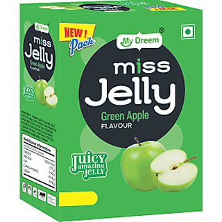 MyDreem Miss Jelly Green Apple Flavor, Smooth  Jiggly Candy Treat for Kids  Adults 85 Pcs in Each box Pack of 1