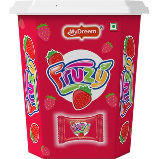 MyDreem Strawberry Fruzy Jelly  Sweet Fruity Snack for Kids and Adults  Party and Dessert Treat, 175 Pcs in Each Box