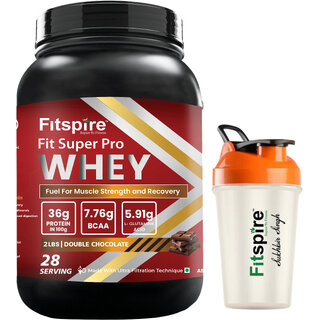 Fitspire Fit Super Pro Double Chocolate Whey Protein with 400ml Shaker 2 lbs