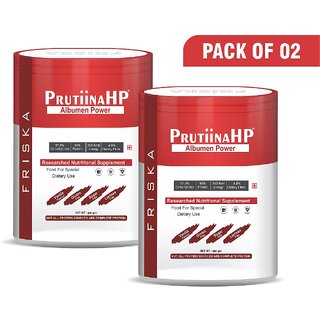 Friska PrutiinaHP Albumen Power HighProtein Nutritional Supplement Weight Gainers Mass Gainers Delicious Flavour Vanilla Pack of 2  200gm each