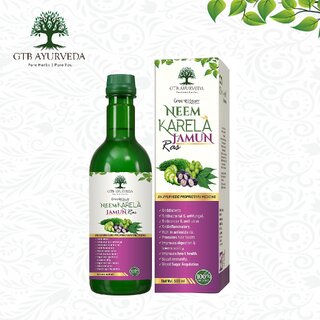 Greenblosum Jamun Neem Karela Juice  Helps Control Blood Sugar Level & Reduces Bad Cholesterol | Good for Metabolic