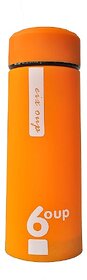 (Pack of 1) CosmicCreations Glass Water Bottle, 450ML, Orange - Assorted Color