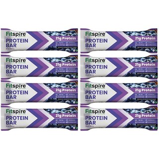 Fitspire Protein Bar Blueberry 60G Pack Of 8