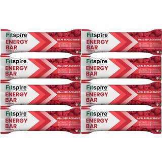 Fitspire Red Berry Energy bar Pack of 8 Each 35G