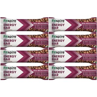 Fitspire Mocha Hazelnut Energy bar Pack of 8 Each 35G