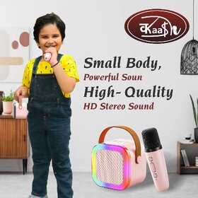 Kaash collections Professional Wireless Mini Portable Bluetooth Speaker with Microphone Music Singing Toys for Girl Boy