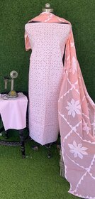 Applique Cotton Suit 3 Piece Set Fabrics