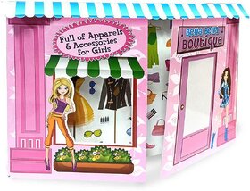 Create your own fashion house with stickers and colouring suitable for 4 to 10 year old.