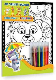 Velvet 3 D Coloring Board with full size pens colors