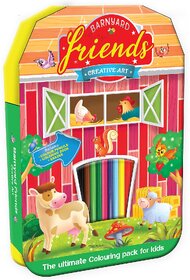 Farm Colouring kit with 8 attrative colour pencils, 1 Colouring book  Eraser