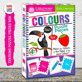 Colors Match Puzzle Connecting 2-piece (Set of 21 pcs) for Childrens- Ages 4+