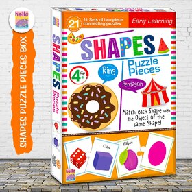Shapes Puzzle Connecting 2-piece (Set of 21 pcs) for Childrens- Ages 4+
