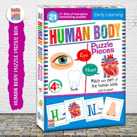 Human Body Puzzle Connecting 2-piece (Set of 21 pcs) for Childrens- Ages 4+
