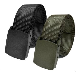 (Pack of 2)Plastic Cam Buckle with Adjustable Nylon Belt