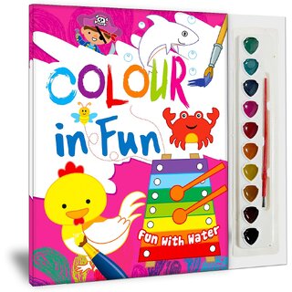 Color In Fun Multi Colour Art Set With Paint Brush