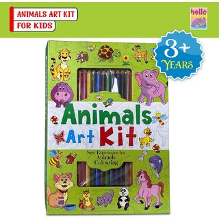 Animals Kit with 12 multi-colour Pencils suitable for 4 to 10 year old.