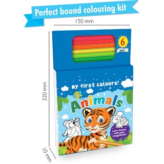 lion My Bumper colouring kit with 6 colours pencils