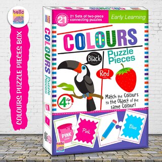 Colors Match Puzzle Connecting 2-piece (Set of 21 pcs) for Childrens- Ages 4+