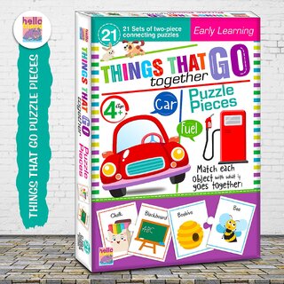 Object Puzzle Connecting 2-piece (Set of 21 pcs) for Childrens- Ages 4+