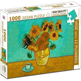 1000 Pcs Jigsaw Puzzle  Vase With 12 Flowers