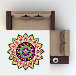Diwali Special - Colourful Decorative Rangoli Sticker Size- 30 cm x 30 cm Set of