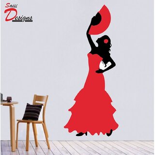 Dancing Girl Wall Sticker to add life to your  Walls (50cm x  122cm)