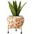 Nanson Hand-Painted Floral Design Metal Planter with Stand  Premium Decorative Flower Pot for Indoor  Outdoor Use