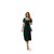 Women's Velvet Midi Dress, Emerald Green, Short Sleeve, Sweetheart Neckline, Cocktail Party Dress