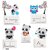 Cycling panda Wall Sticker & Cute Panda Switch Board Sticker Set