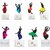 A lady dancing Switch Board Sticker Size- 6cm x 10cm Set  of -8
