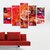 Ganpati Bappa Five Piece Poster wall Covering Area-(W 79 X H 49)