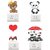 cute pandaand taddy Wall Sticker & Switch Board Sticker Set
