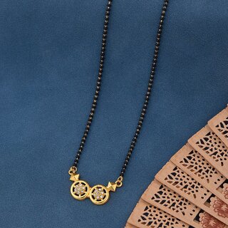 Designer and stylish Gold Plated Mangalsura for Women Alloy Mangalsutra