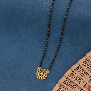 Designer and stylish Gold Plated Mangalsura for Women Alloy Mangalsutra