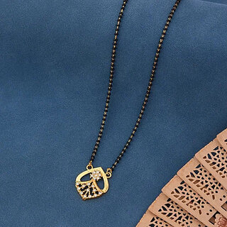 Designer and stylish Gold Plated Mangalsura for Women Alloy Mangalsutra