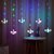 Mini Chandelier Curtain Lights  6 Multi-Color LED Hanging Chandeliers  8 Flashing Modes  Window Curtain Decor
