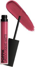 POPPIK Liquid Matte Lipstick - Long Lasting, Smudge Proof, High Pigment, Transfer Resistant