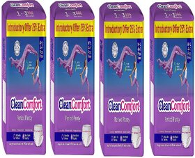 4 Packs of Clean Comfort Disposable Period Panties Combo for Women  Girls Cotton Soft Sanitary Pads M-L (Pack of 20)