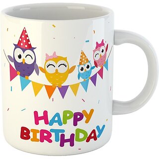 Printed Ceramic Cups, Happy Birthday Gifts For Mom, Dad, Bro, Sister -D331 Ceramic Coffee Mug  (325 ml)