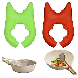 (Pack of 3) Silicone Pot Clip Spoon Rest Kitchen Spoon Holder Spatula Placement Steam Releaser Hot Spoon Holder Spoon Pot Pan Holder Spatula Bracket Clip Storage Rack for Household.